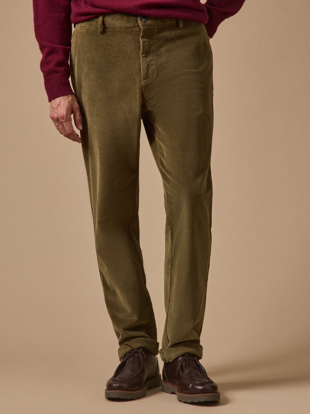 Pantalon taille élastiquée velours homme