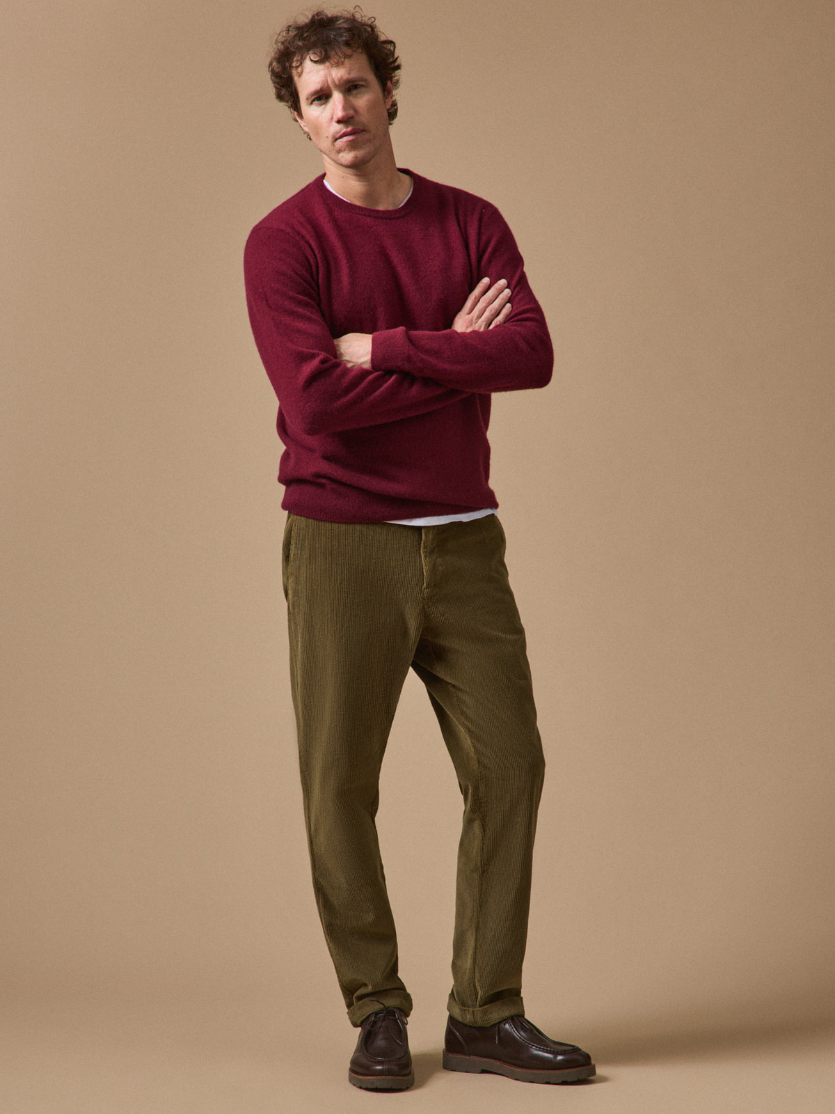 Pantalon taille élastiquée velours homme