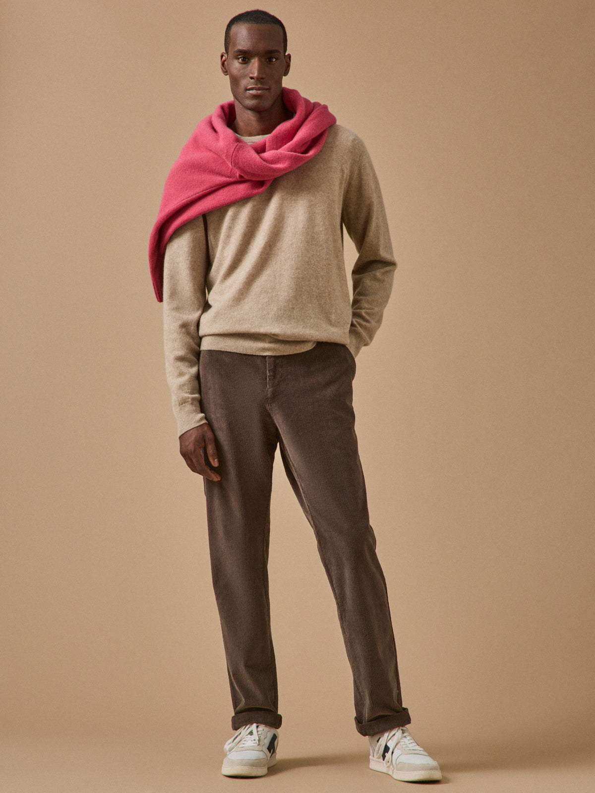 Pantalon taille élastiquée velours homme