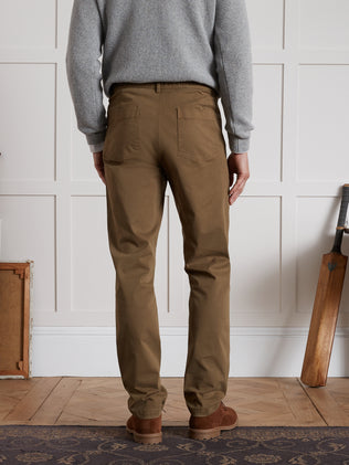 Men's carpenter trousers with elastic waistband