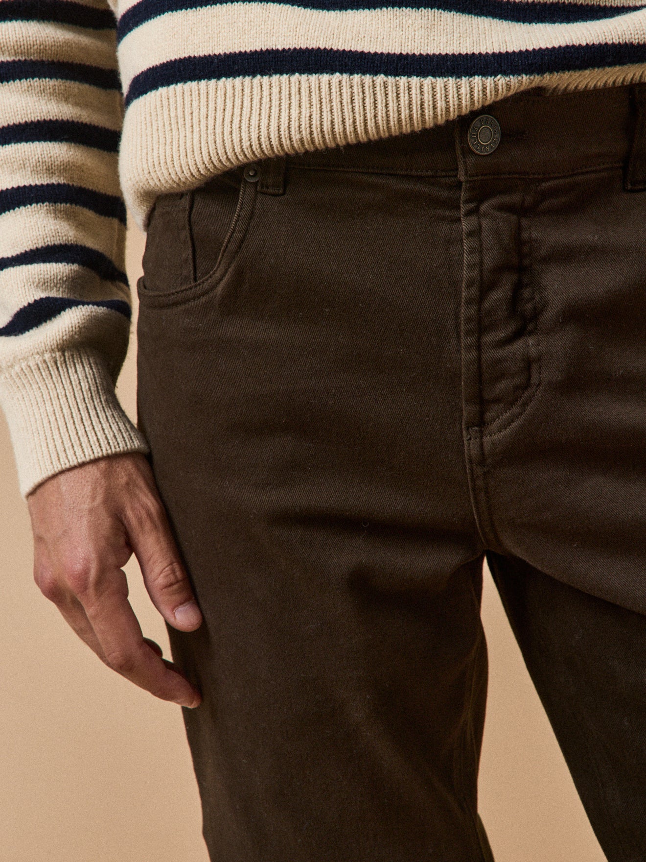 Pantalon droit 5 poches homme