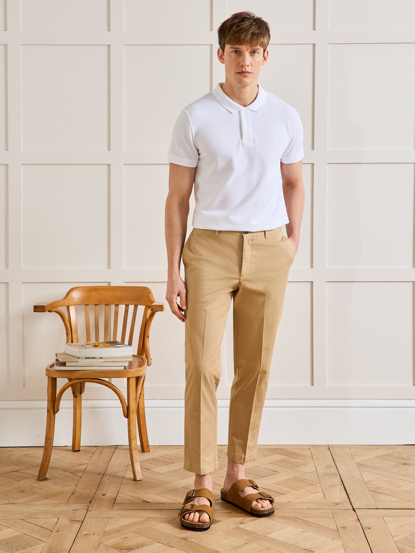 Pantalon chino 7/8ème homme