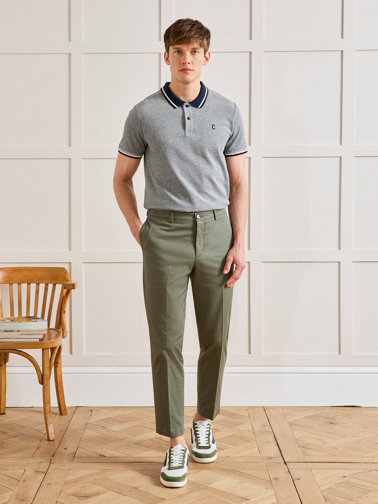 Pantalon chino 7/8ème homme