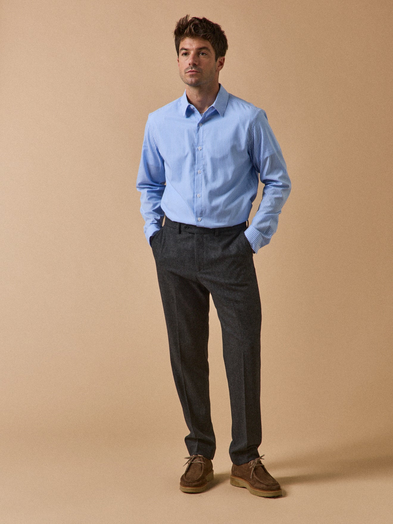 Pantalon lainage caviar homme