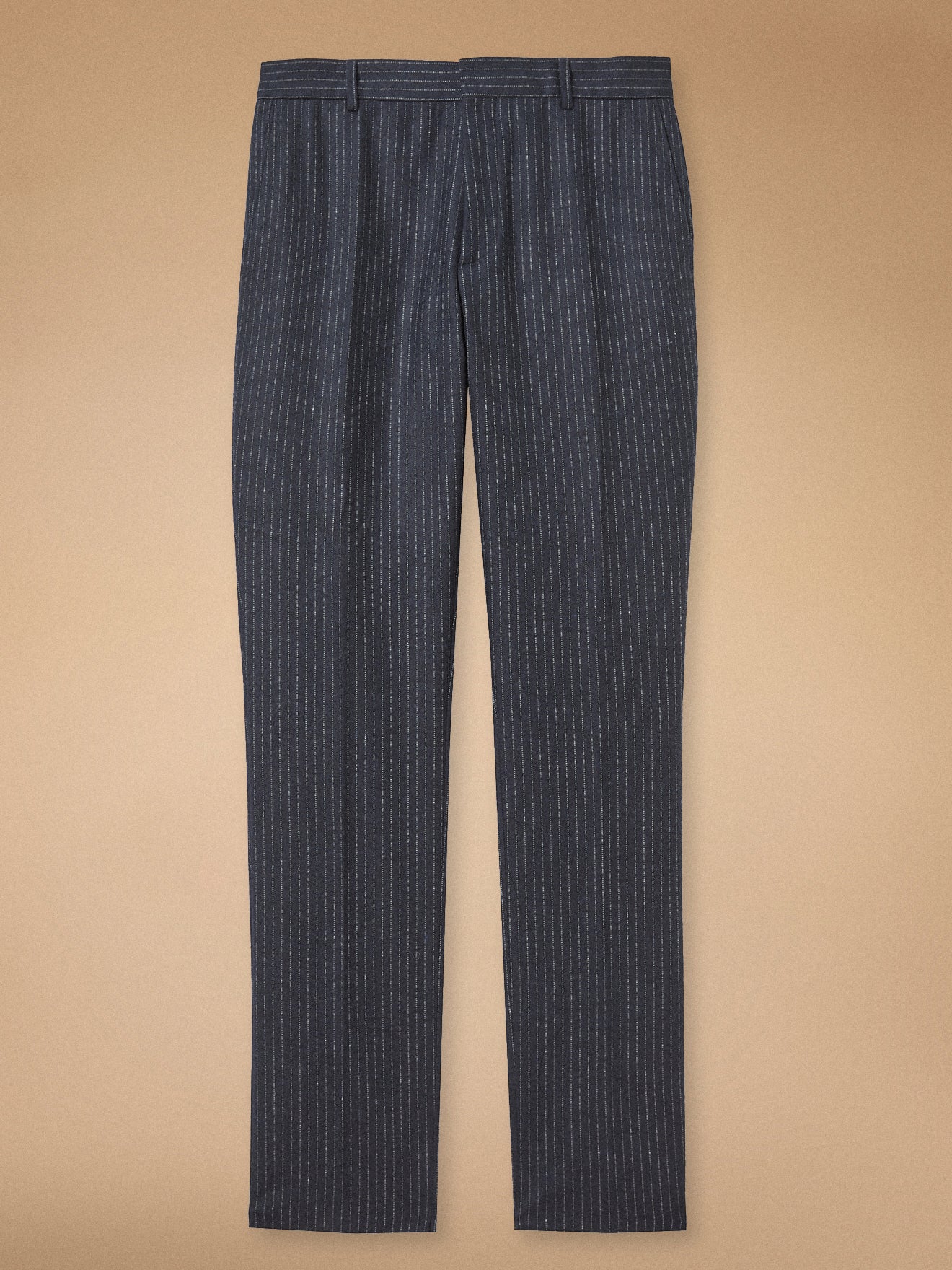 Men's striped woolen suit trousers