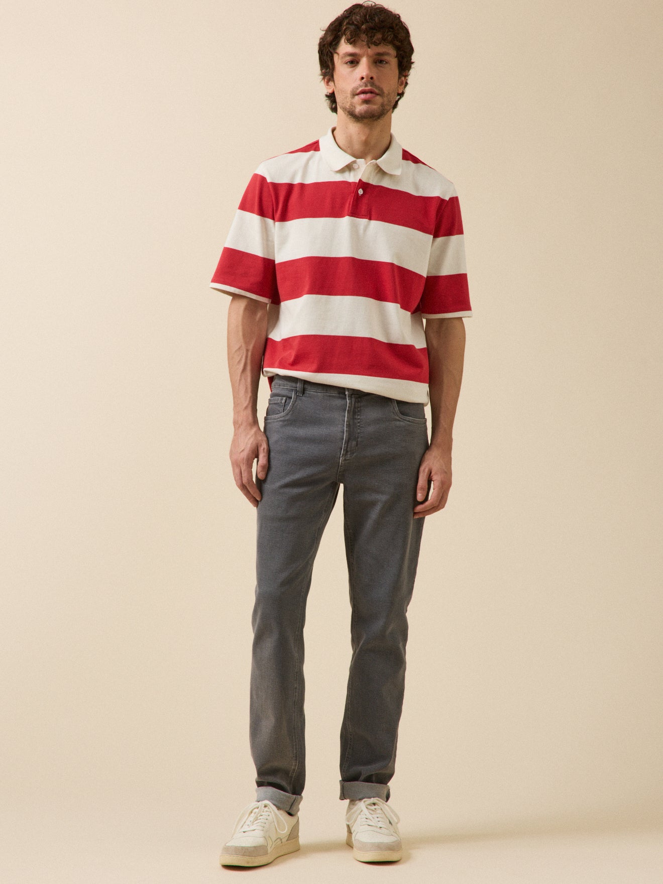 Men's regular-fit organic cotton jeans