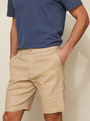 Men's cotton Bermuda shorts with elastic waistband