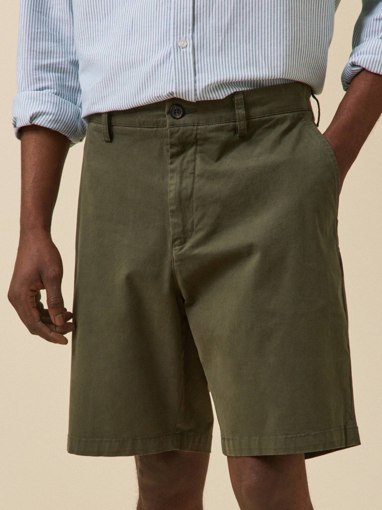 Bermuda chino homme coton stretch