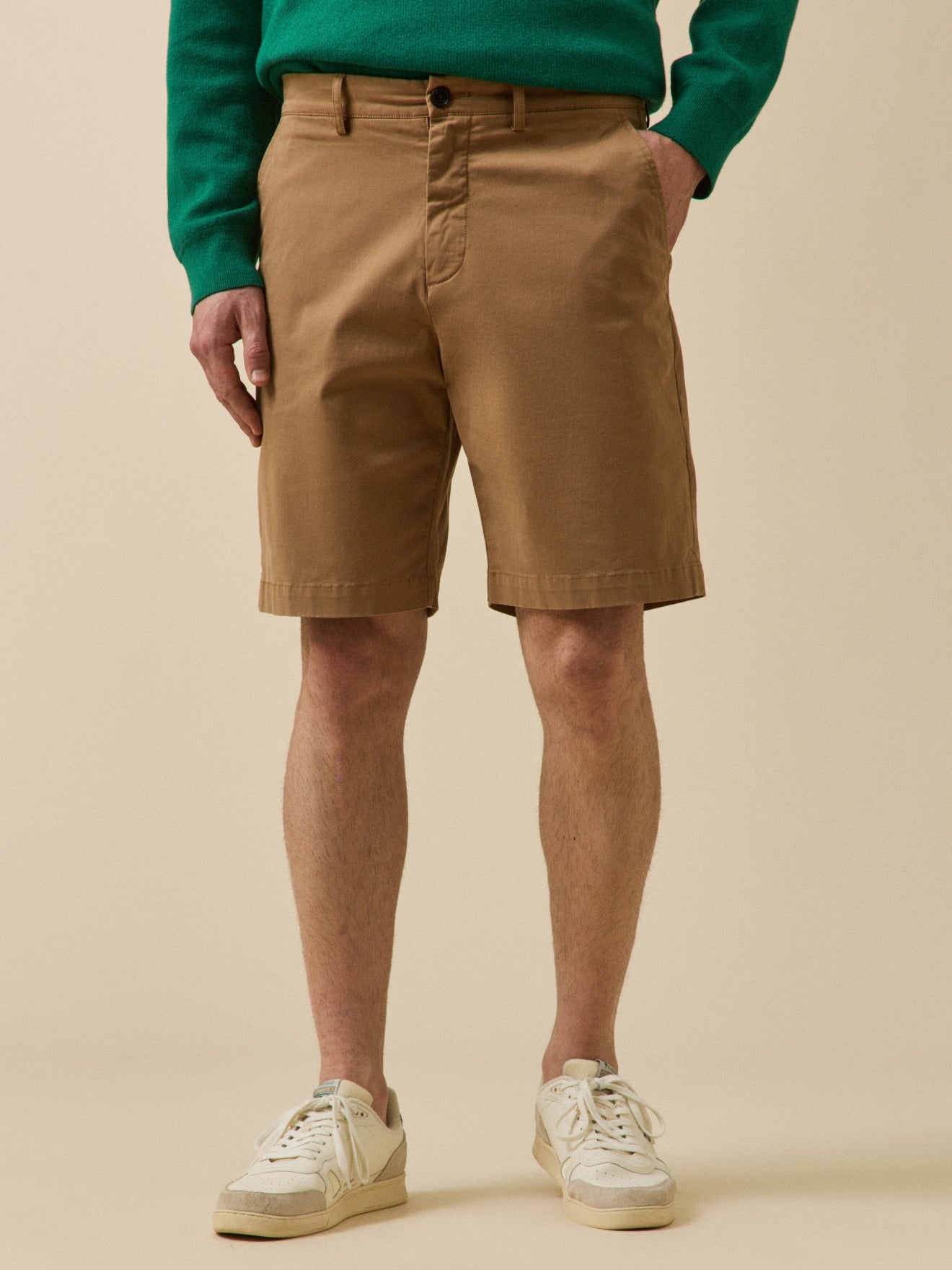 Bermuda chino homme coton stretch