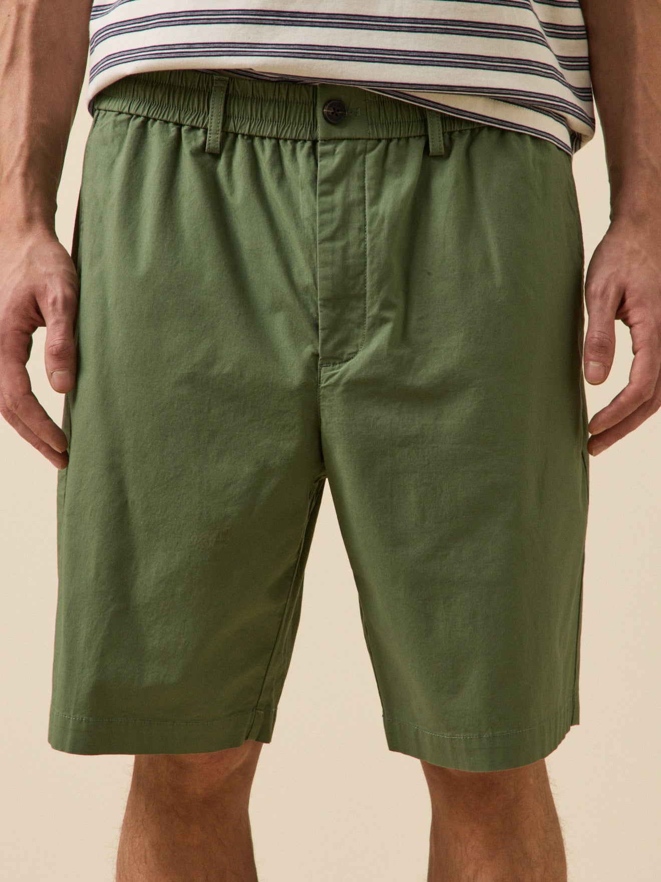 Bermuda taille élastiquée popeline craquante homme