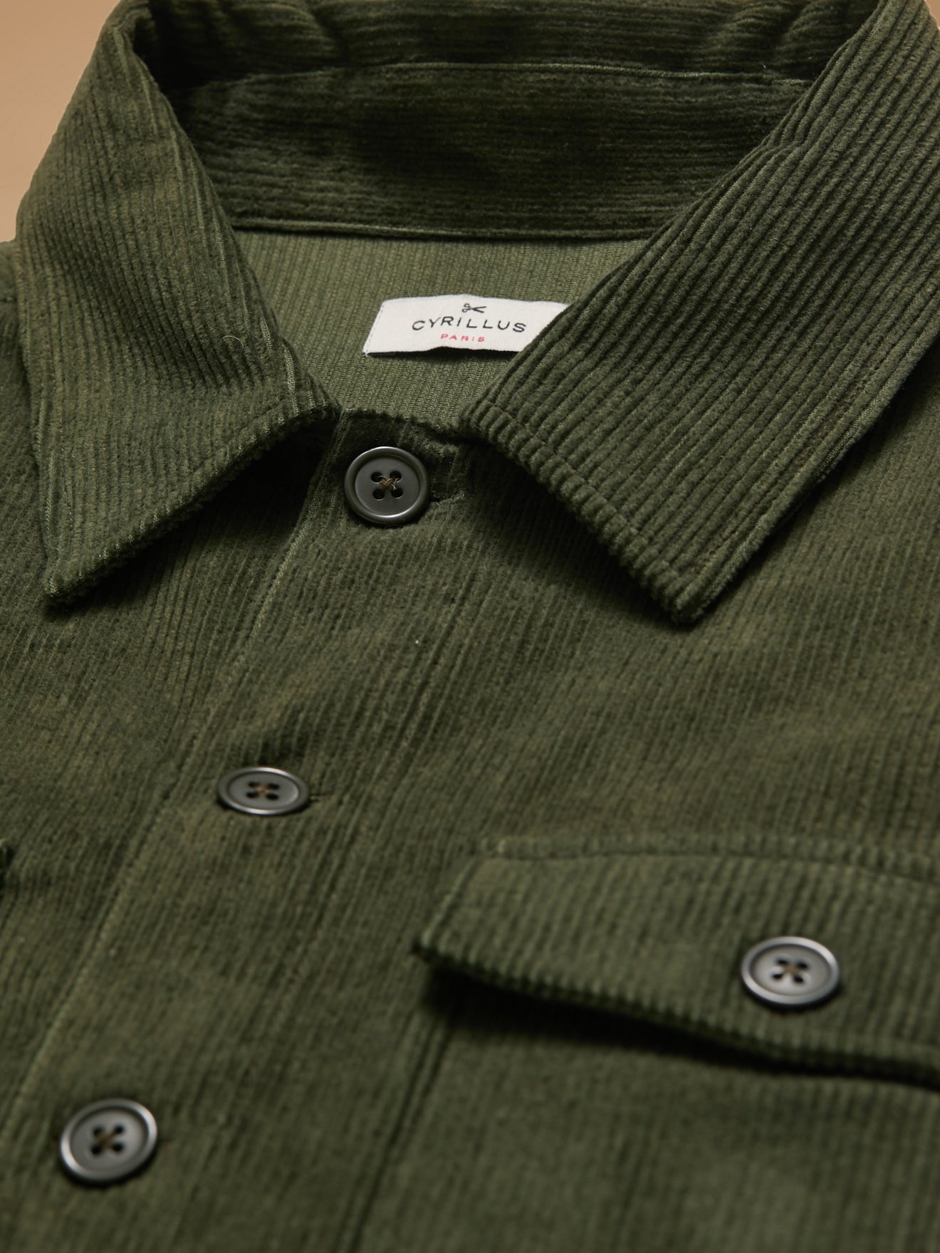 Surchemise velours côtelé homme