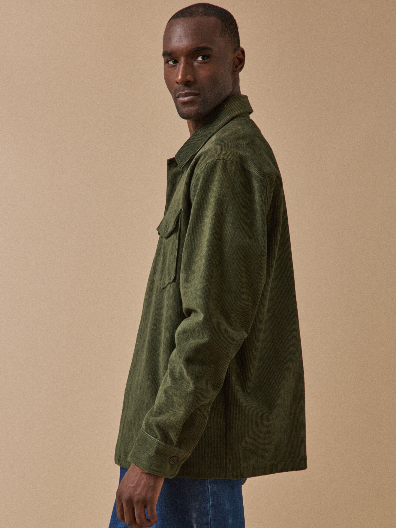 Surchemise velours côtelé homme