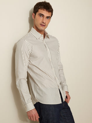 Men's Regular Fit stripe poplin shirt