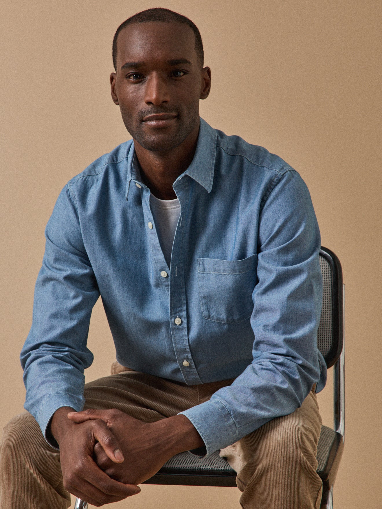 Men's Regular Fit chambray shirt Cyrillus COM