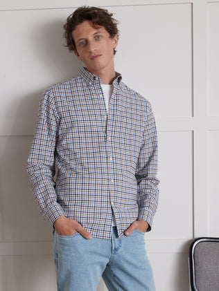 Men's Regular Fit small check shirt