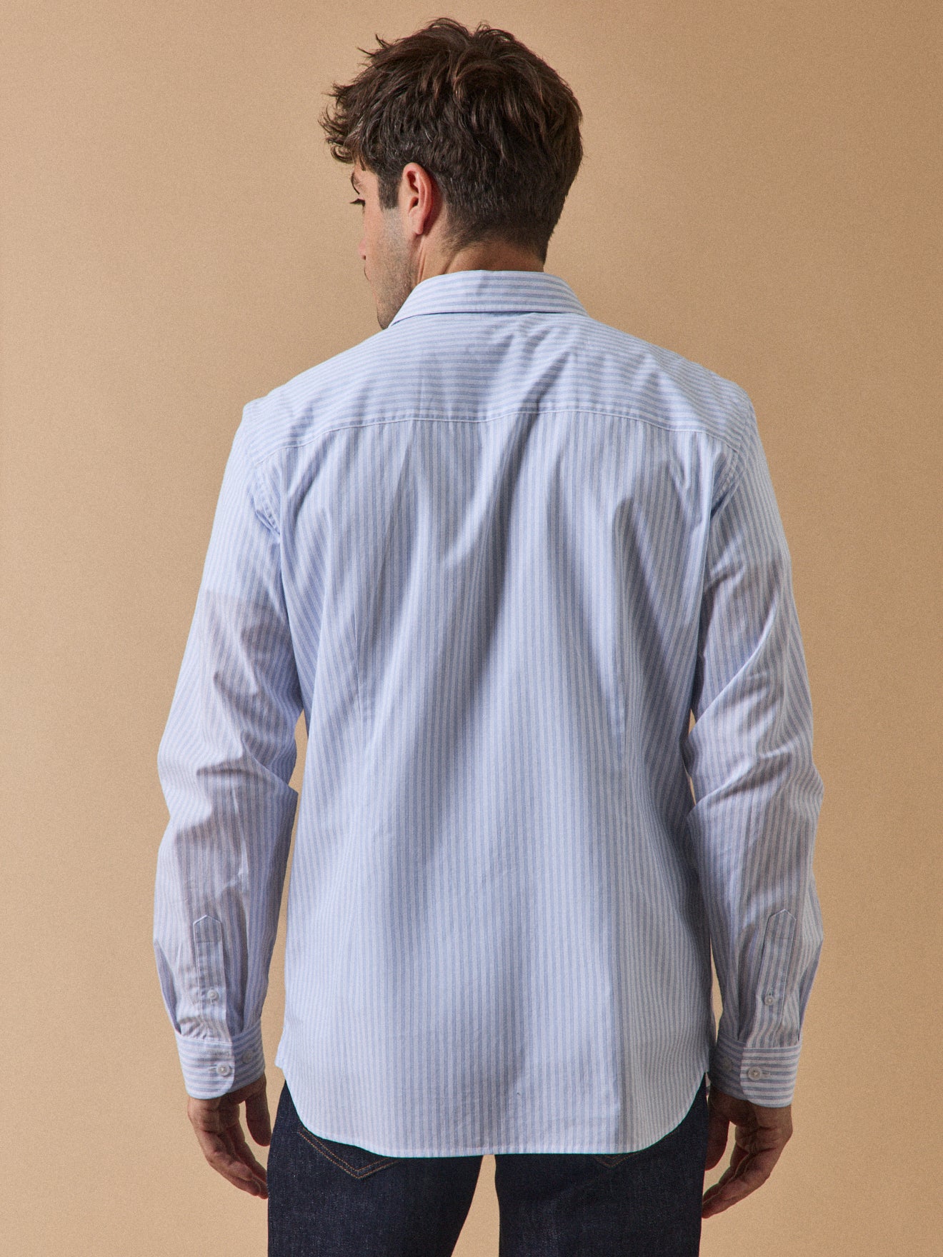 Chemise popeline rayée Slim Fit homme