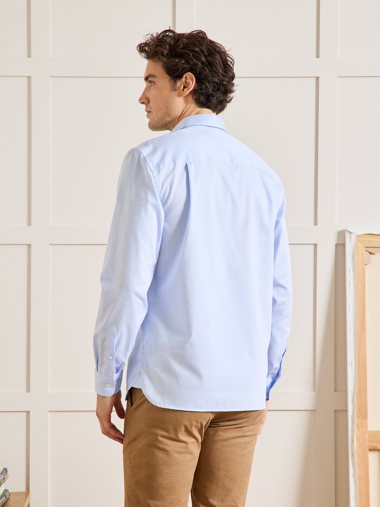 Chemise unie coton twill Regular Fit homme non iron