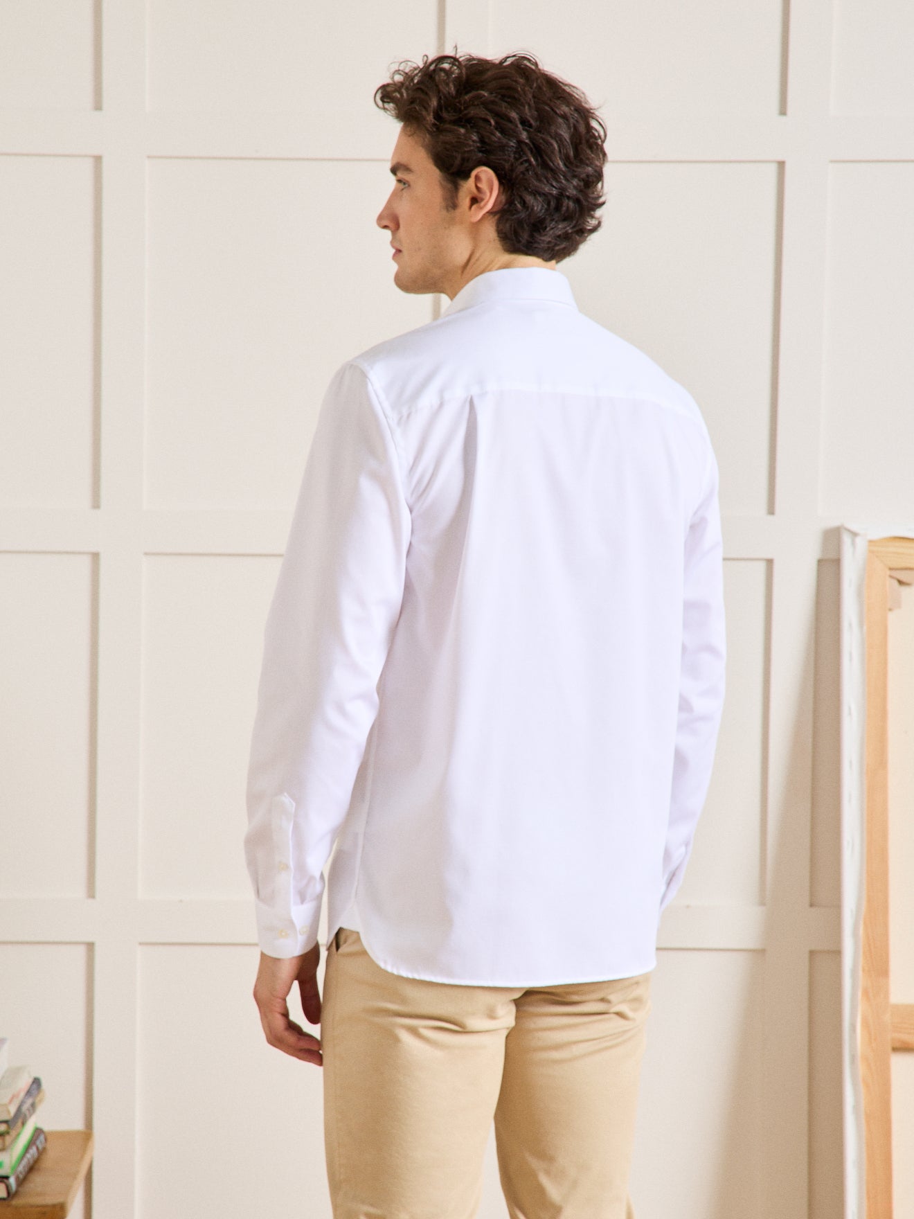 Men's Regular plain cotton twill non-iron shirt