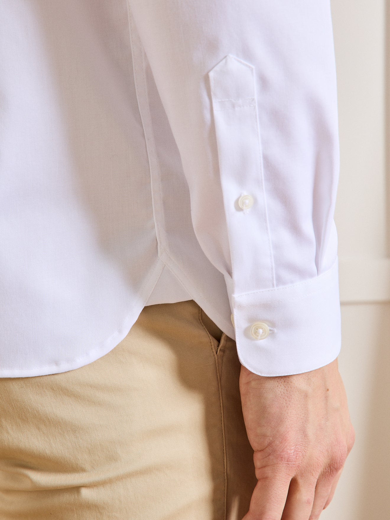 Men's Regular plain cotton twill non-iron shirt