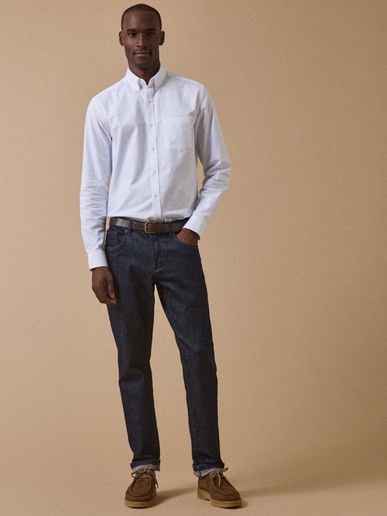 Men's Oxford cloth shirt with contemporary style