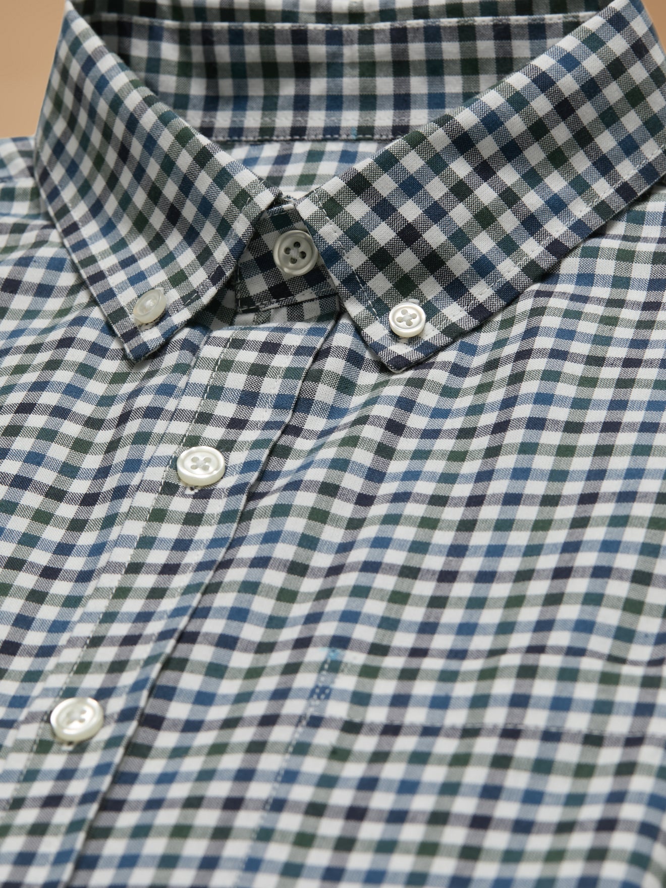 Men's check Oxford shirt with contemporary fit