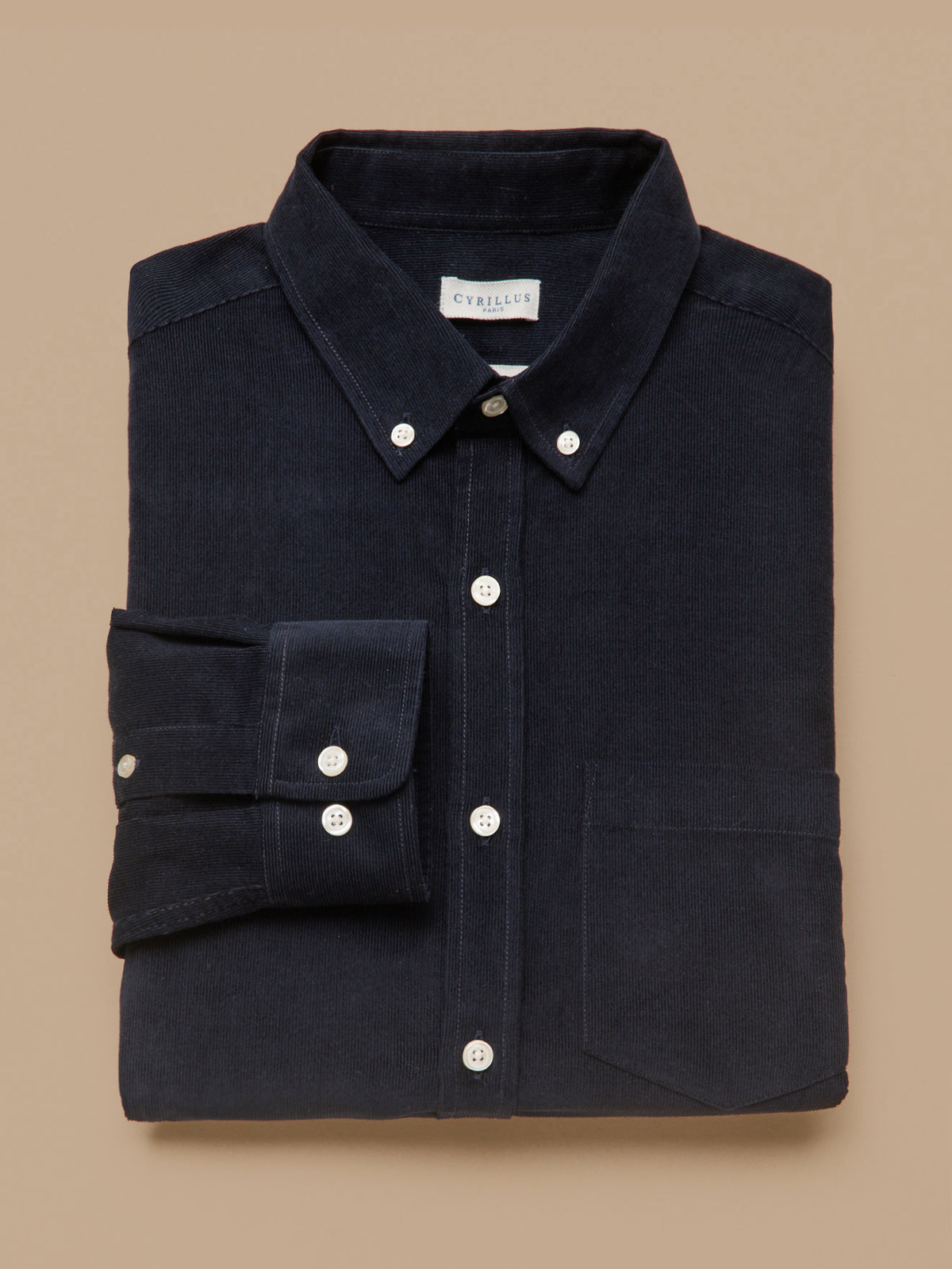 Men's corduroy shirt with contemporary classic fit