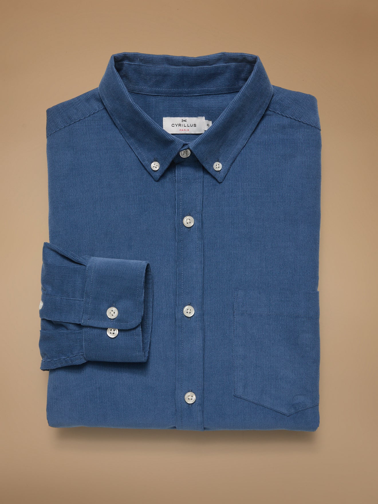 Men's velour shirt with contemporary fit