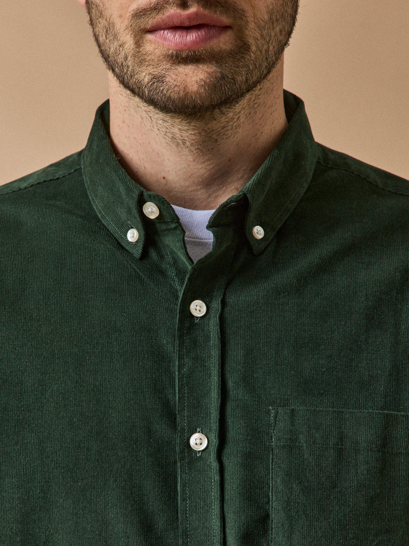 Chemise velours homme coupe contemporaine