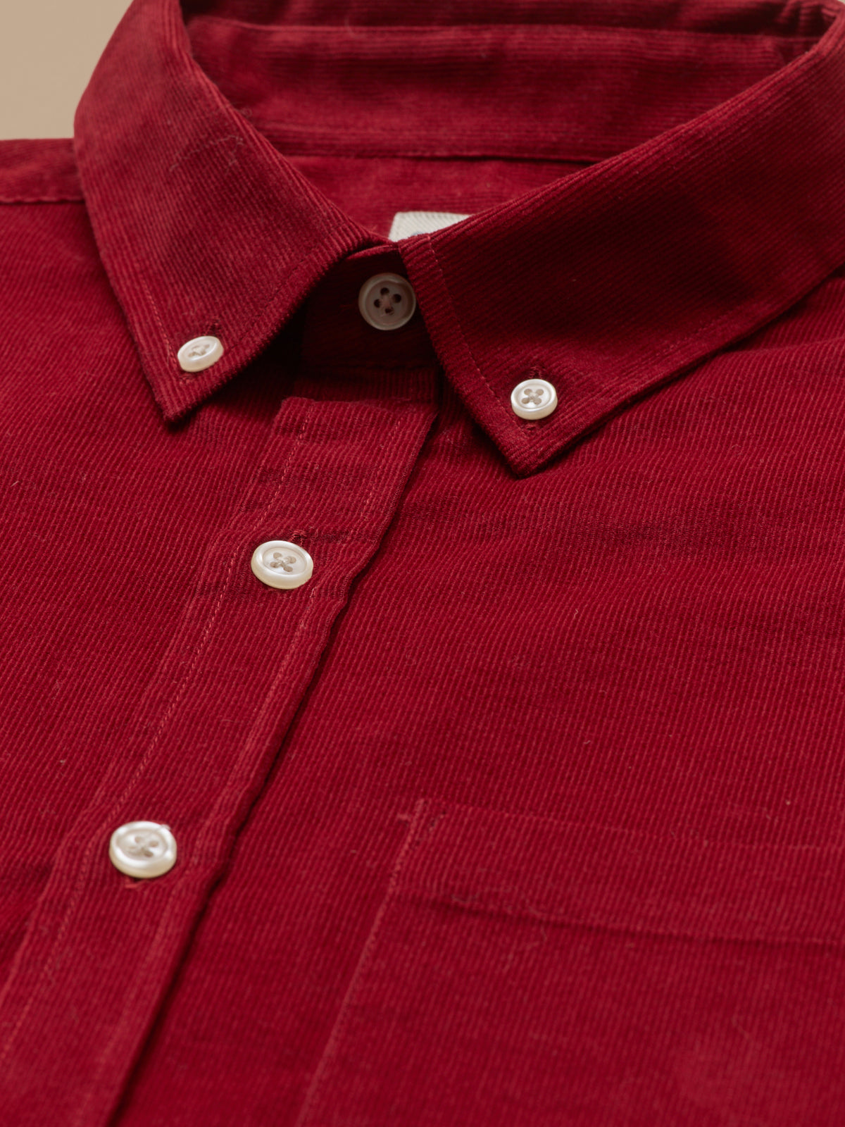 Men's corduroy shirt with contemporary classic fit