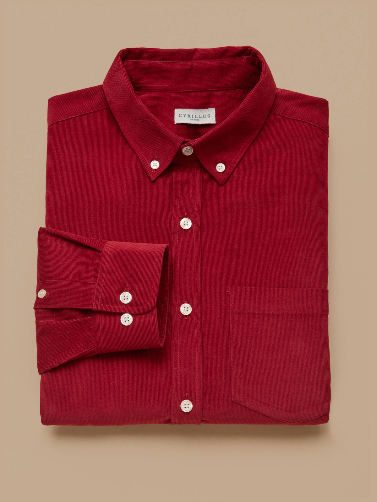 Men's corduroy shirt with contemporary classic fit