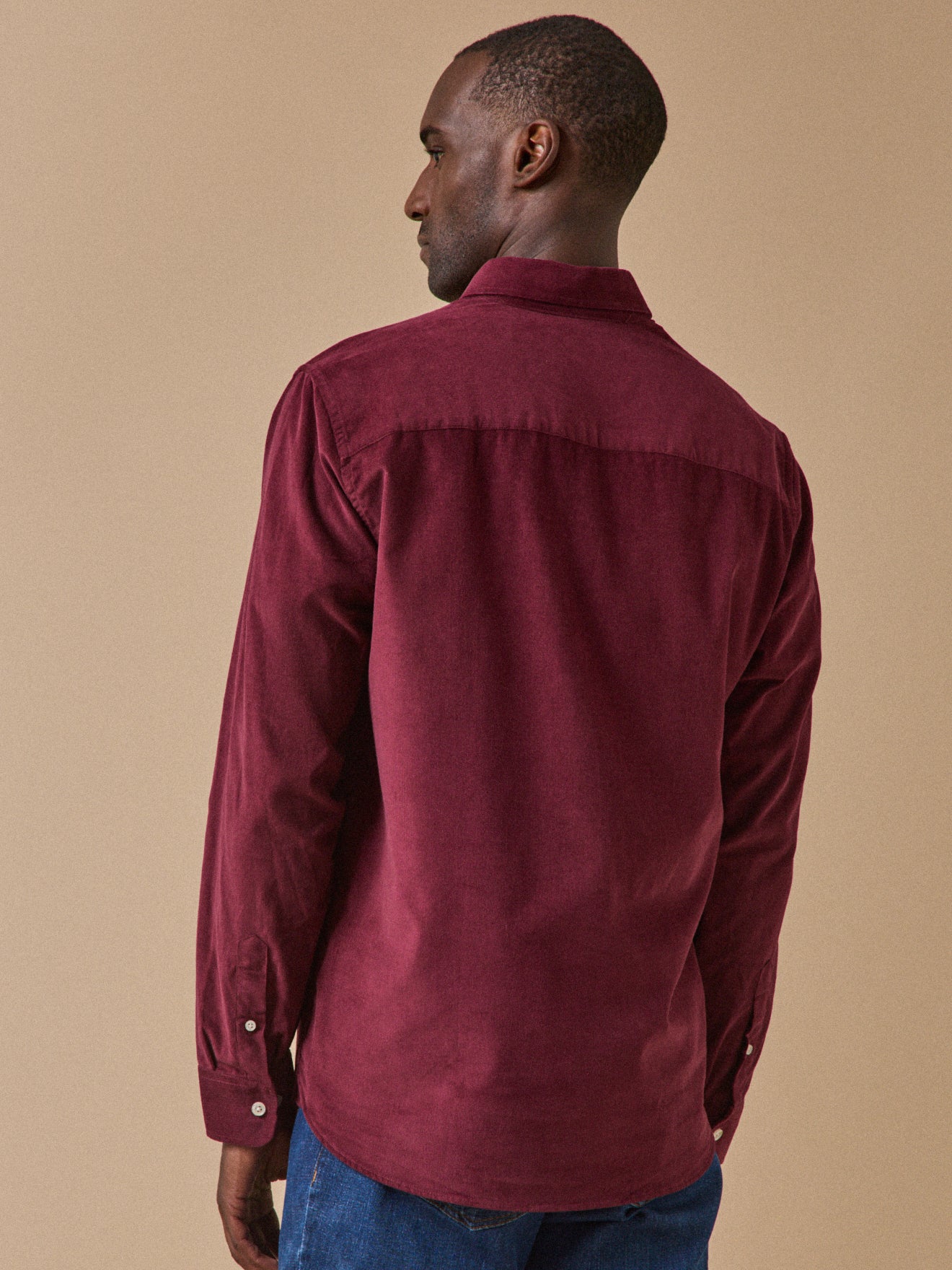 Chemise velours homme coupe contemporaine