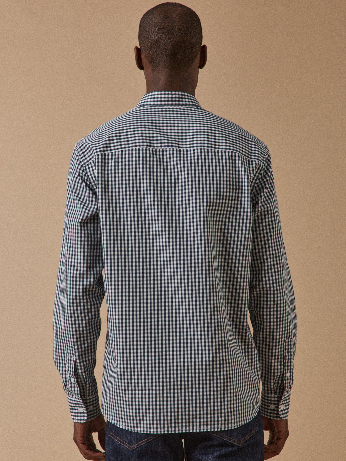 Men's ginghem check shirt with contemporary fit