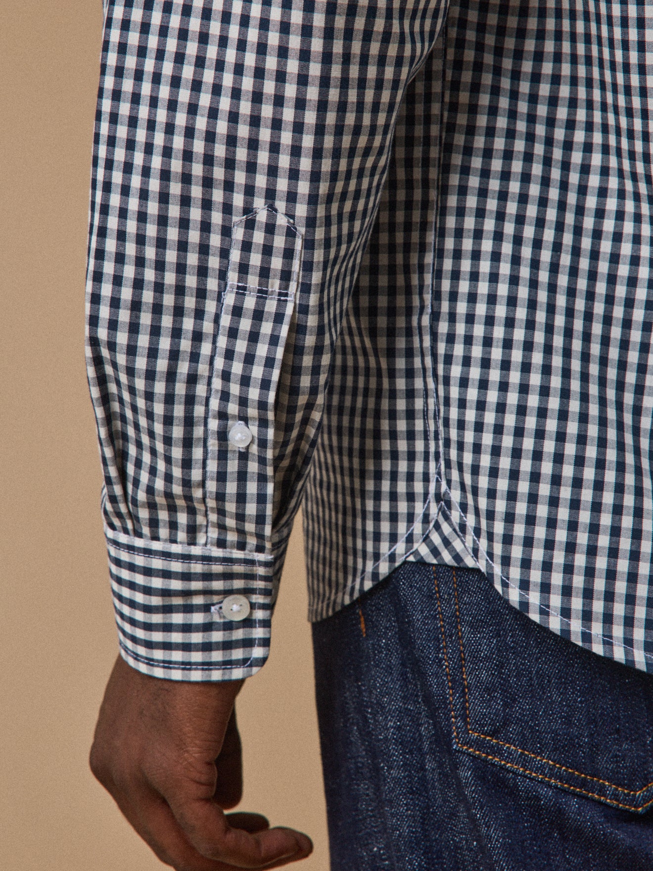 Men's ginghem check shirt with contemporary fit