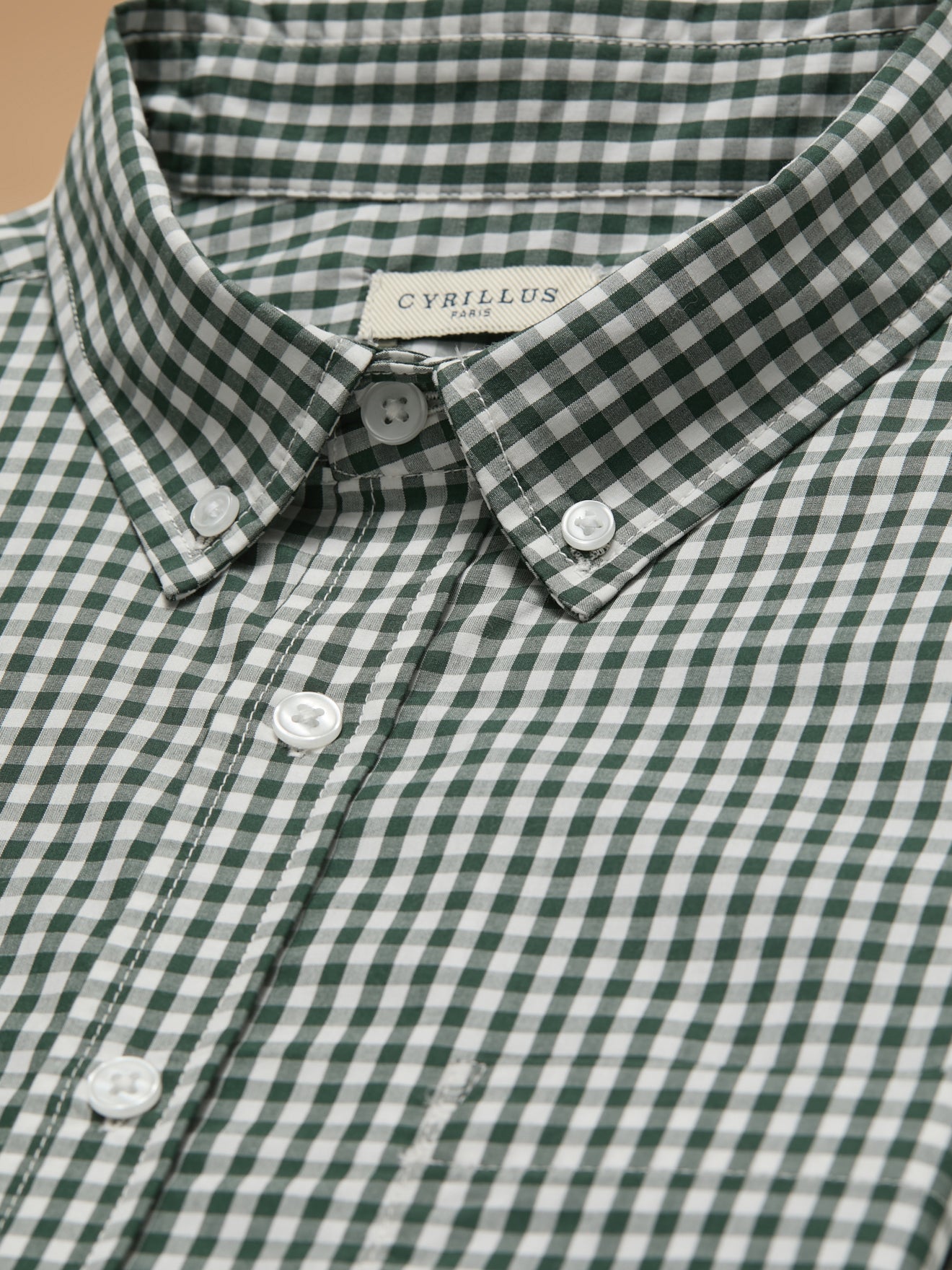 Men's ginghem check shirt with contemporary fit