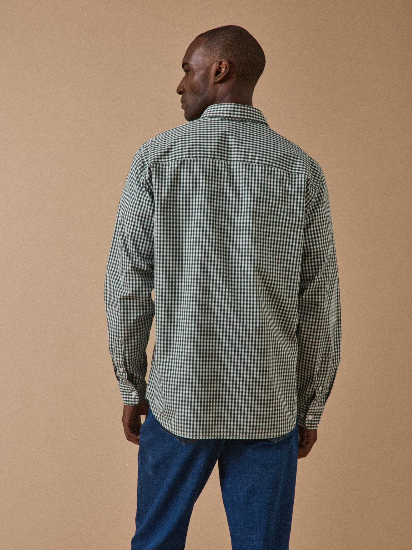 Men's ginghem check shirt with contemporary fit