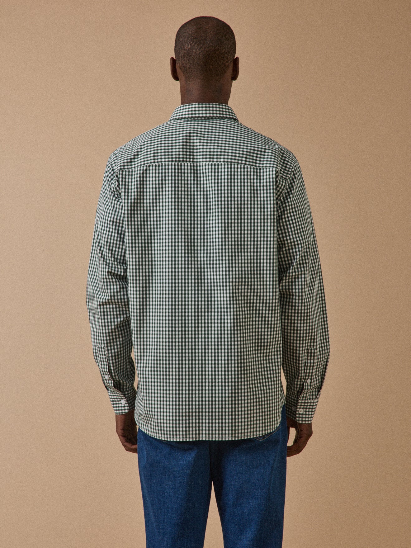 Men's ginghem check shirt with contemporary fit