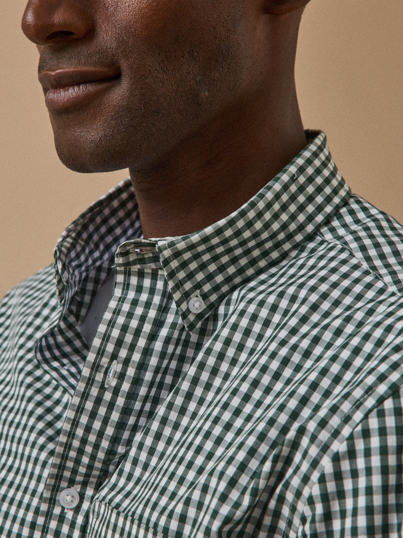 Men's ginghem check shirt with contemporary fit