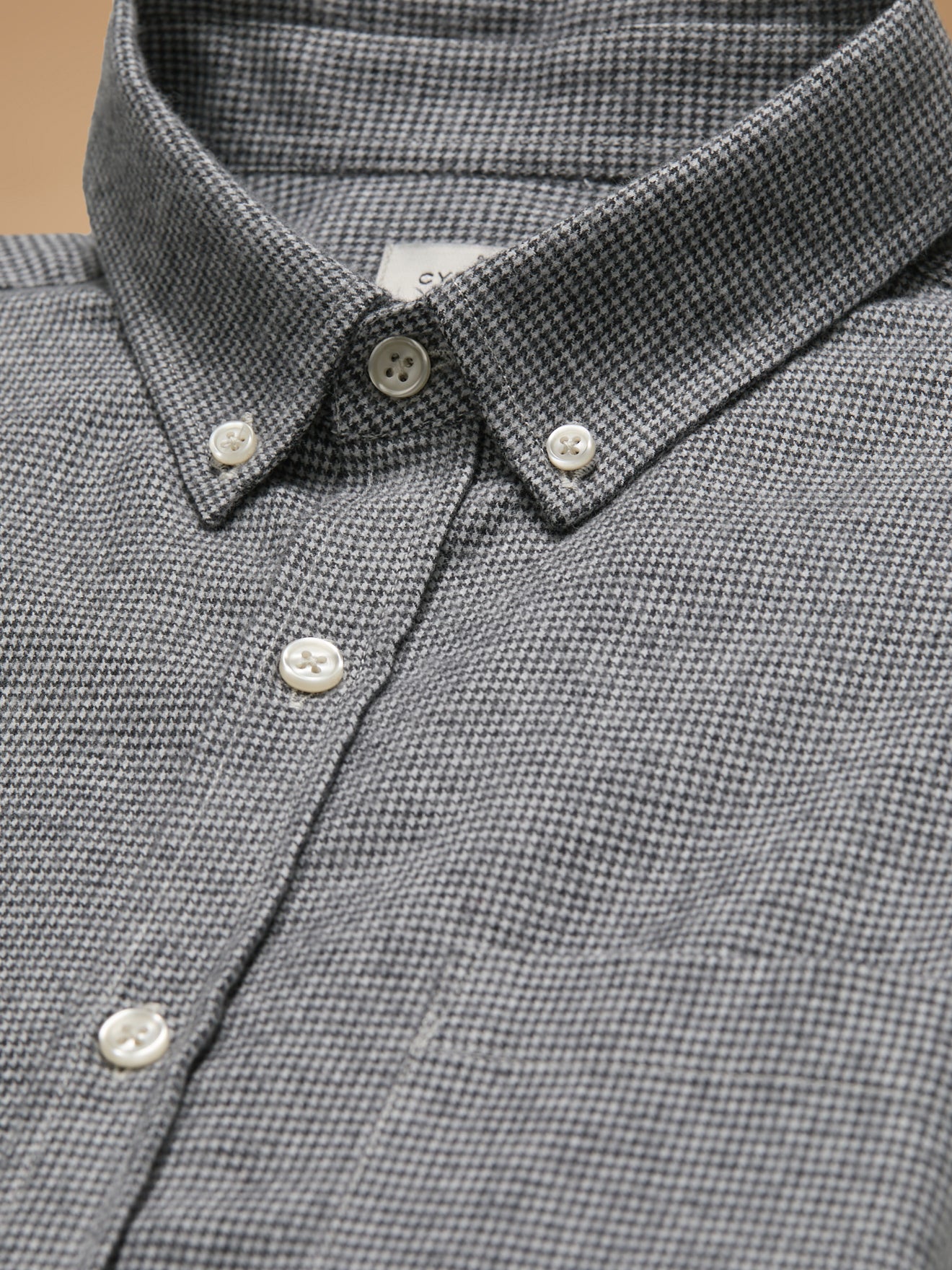 Chemise flanelle pied-de-puce homme coupe contemporaine