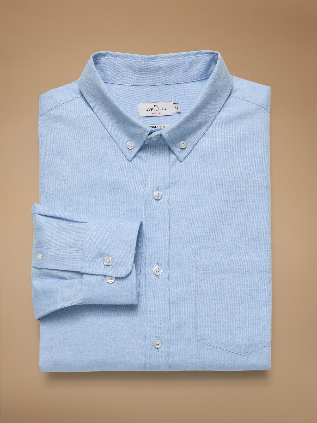 Chemise flanelle fil à fil homme coupe contemporaine