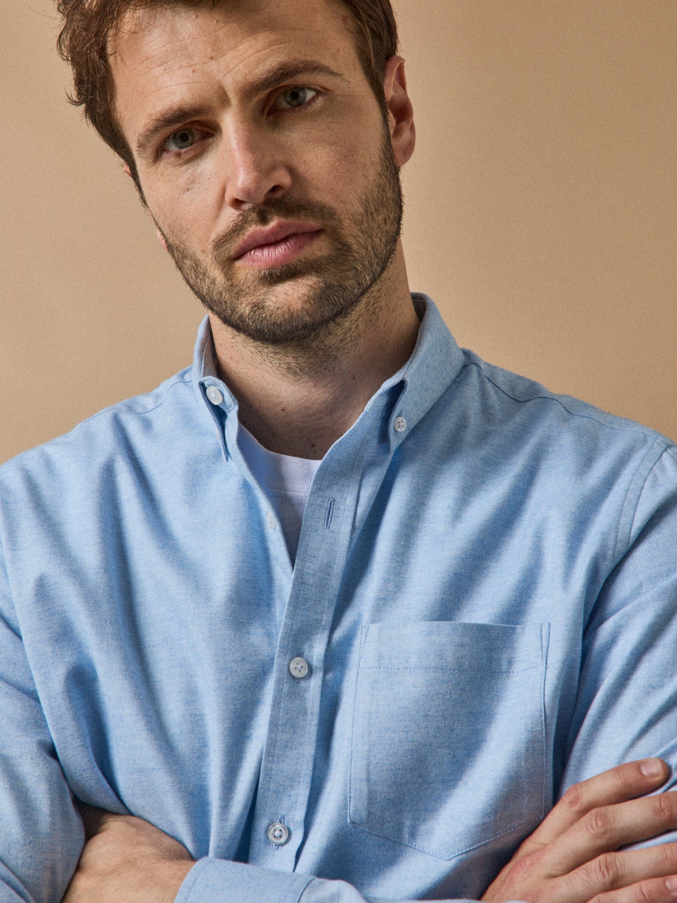 Chemise flanelle fil à fil homme coupe contemporaine