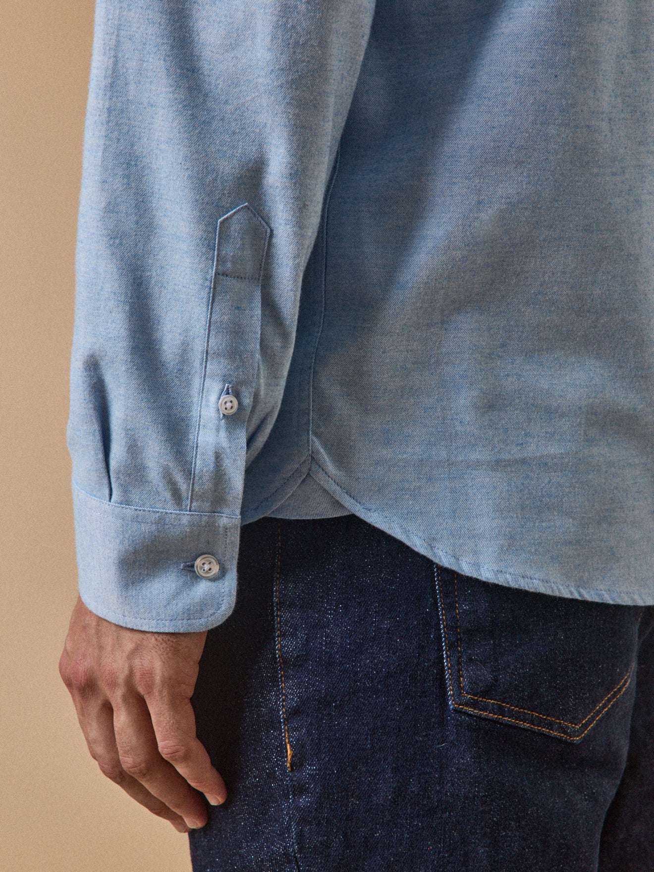 Chemise flanelle fil à fil homme coupe contemporaine