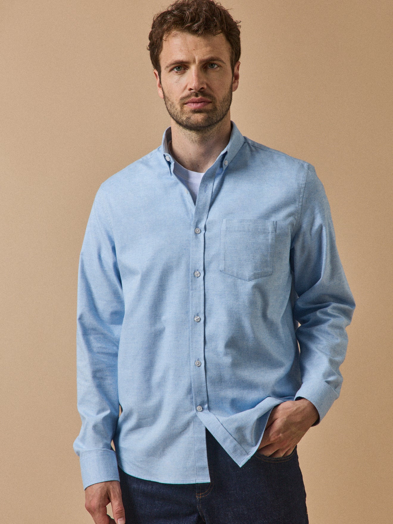 Chemise flanelle fil à fil homme coupe contemporaine