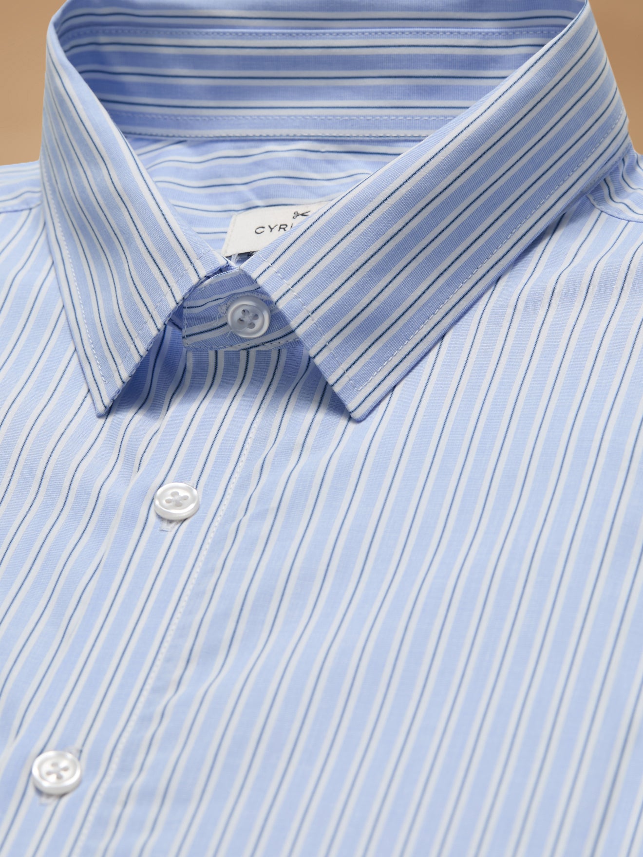 Chemise popeline rayée homme coupe ajustée