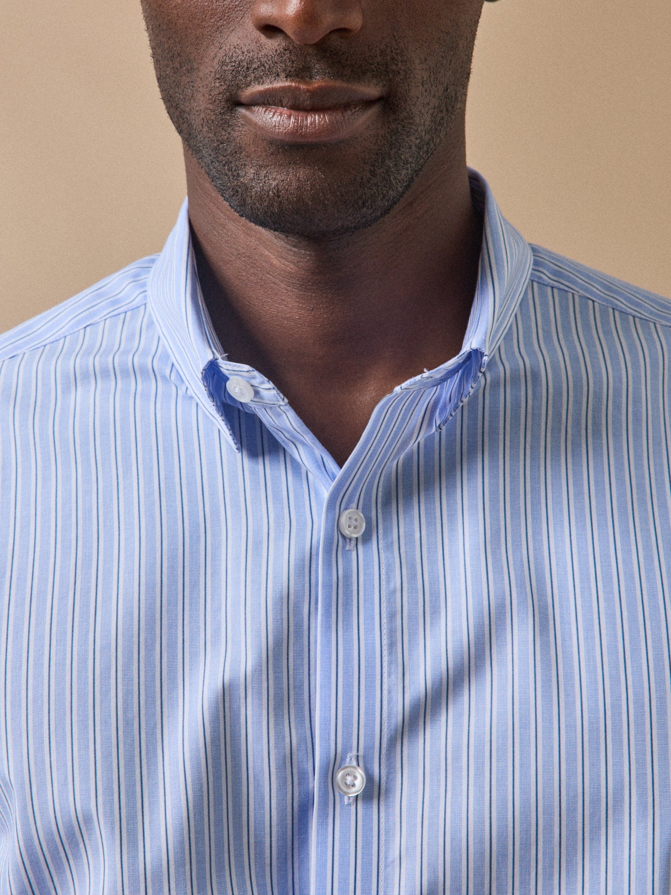 Chemise popeline rayée homme coupe ajustée