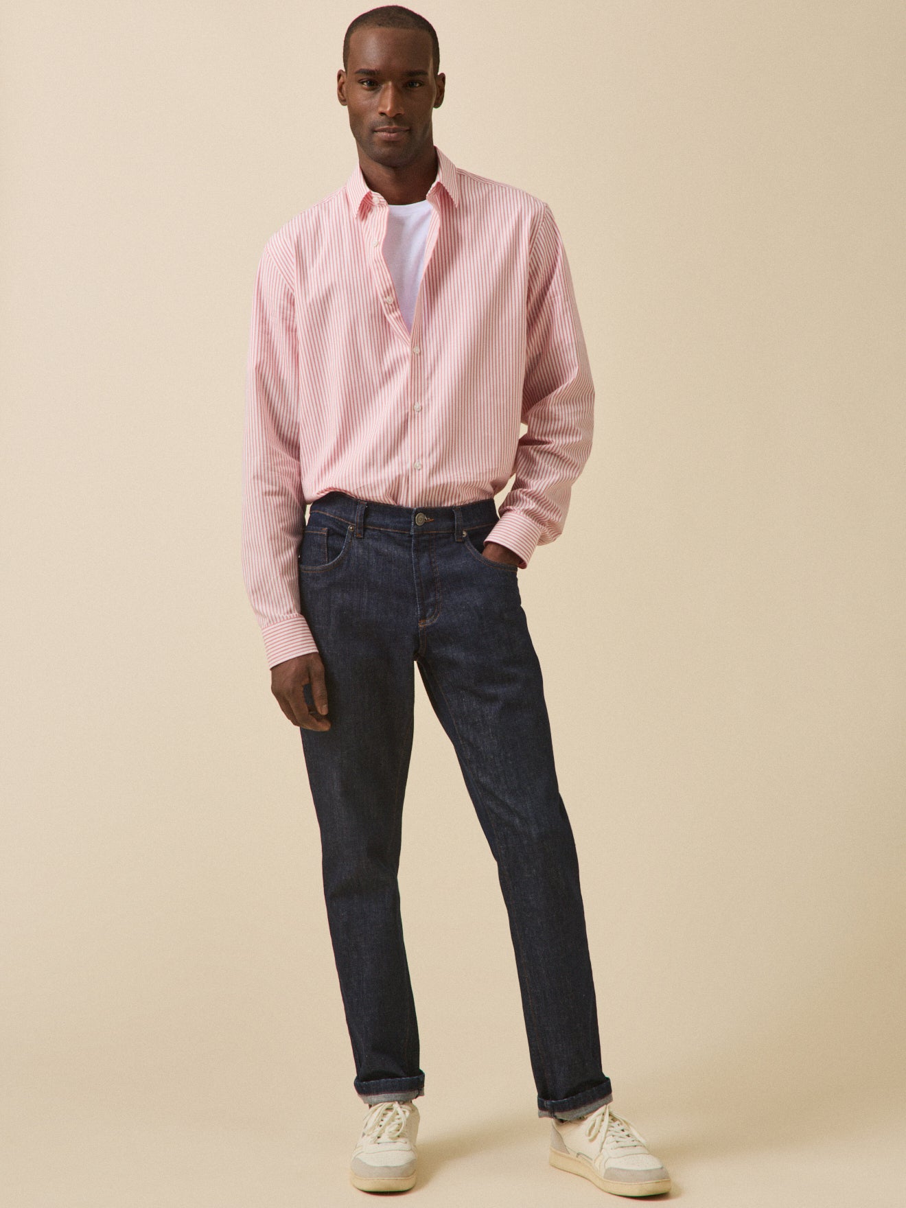 Chemise rayée homme coupe contemporaine