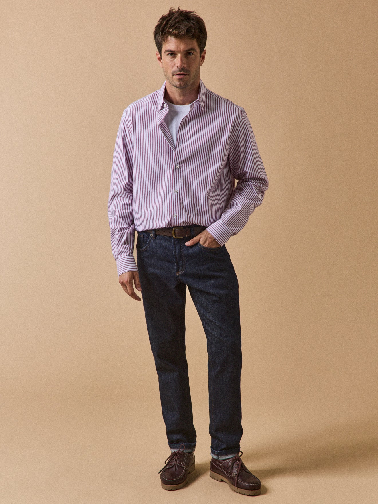 Chemise rayée homme coupe contemporaine