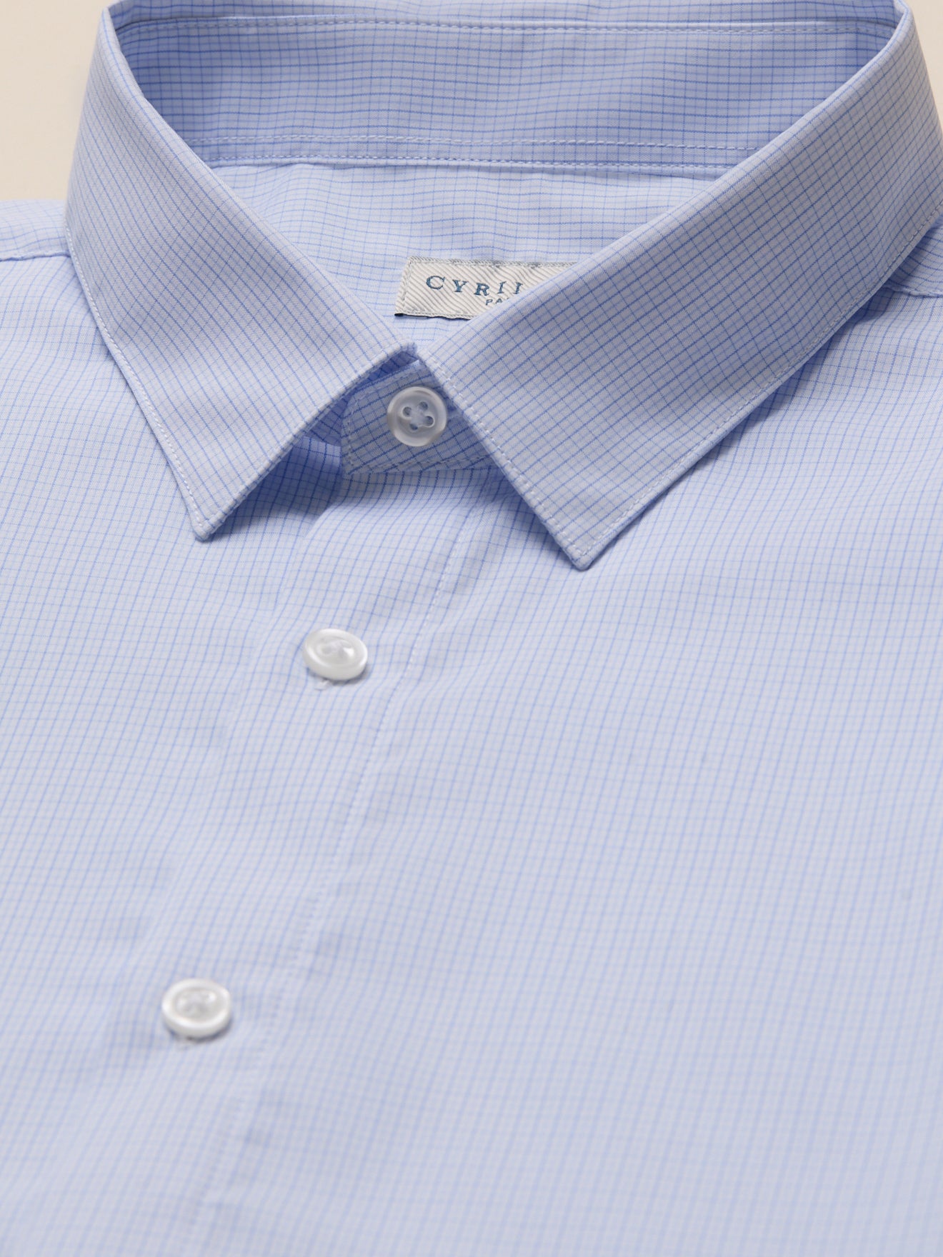 Chemise popeline carreaux homme coupe ajustée