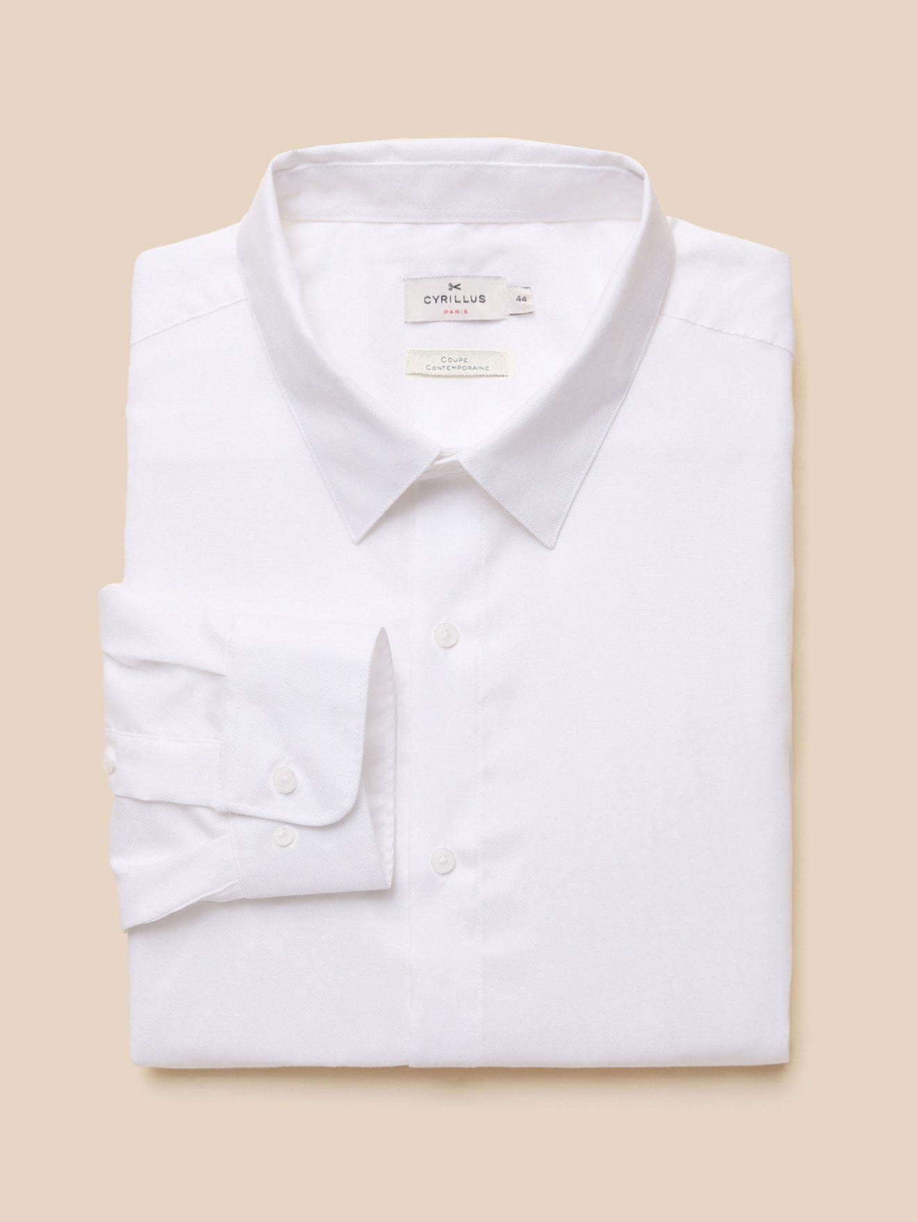 Chemise popeline unie homme coupe contemporaine