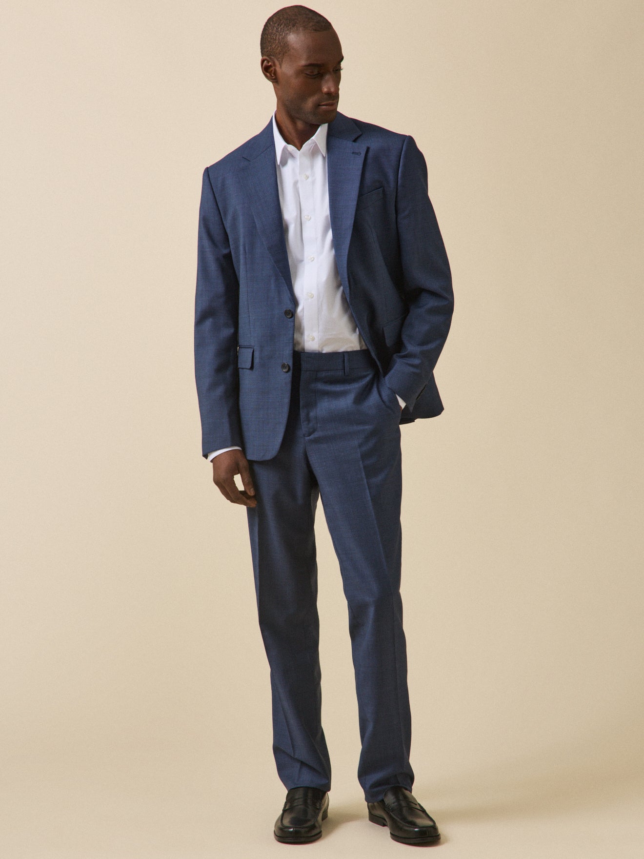 Chemise popeline unie homme coupe contemporaine