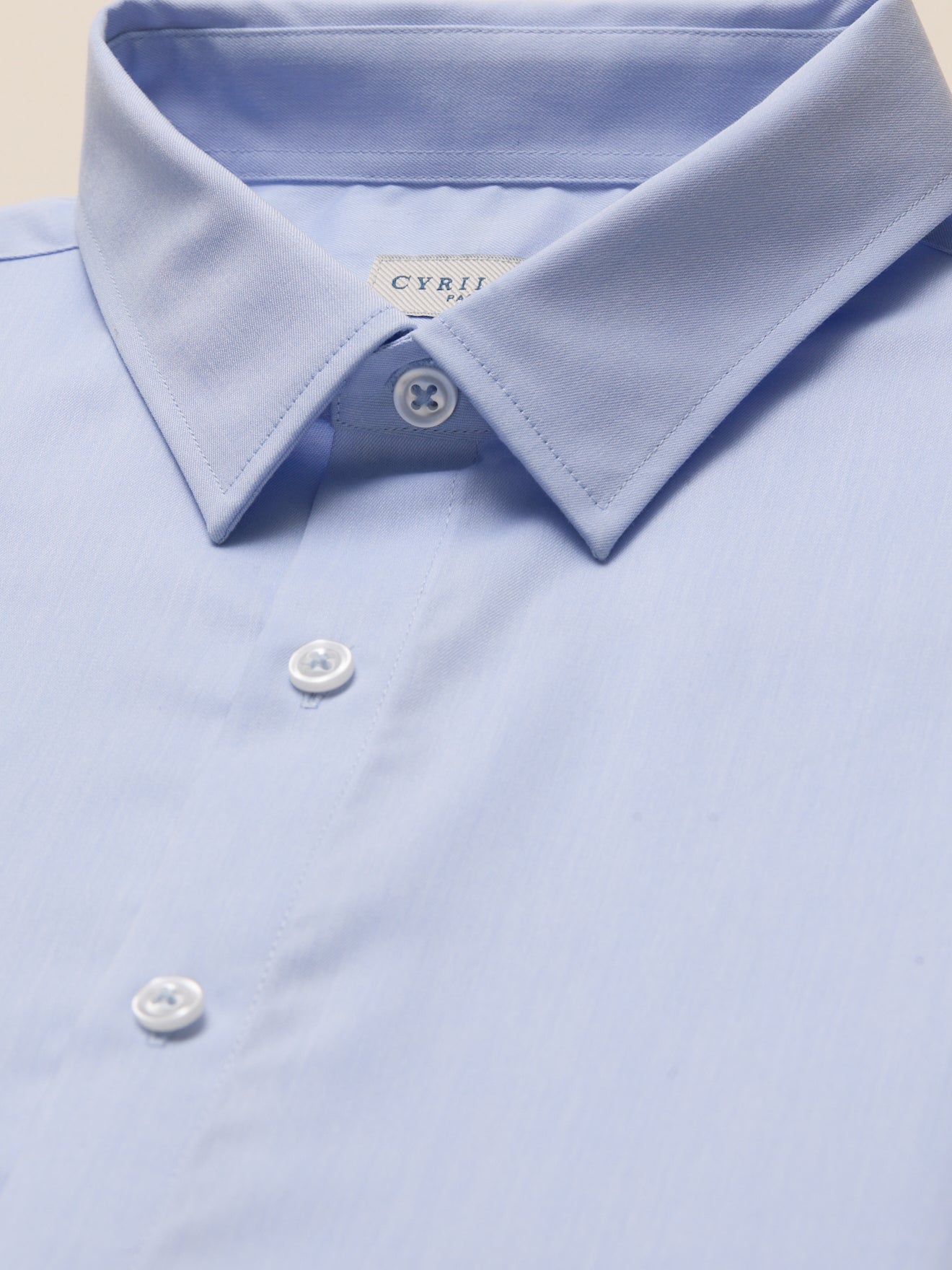 Chemise twill uni homme coupe contemporaine